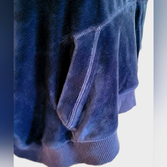 Hollister deep blue, soft velour hoodie with kangaroo pocket! Like New! Sz Lg - Picture 6 of 10